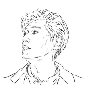 俳優・井浦新さんイラスト
