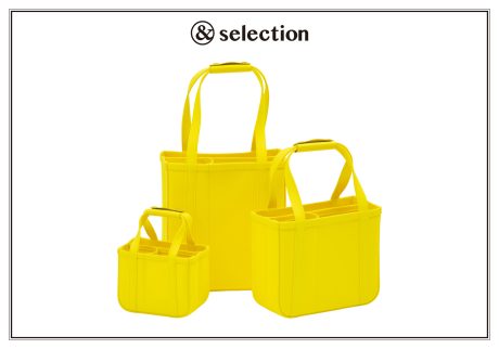 エルワーズ・ケリーの作品《Yellow Curyel》の鮮やかな色を落とし込んだ〈チャコリ〉のバッグ。