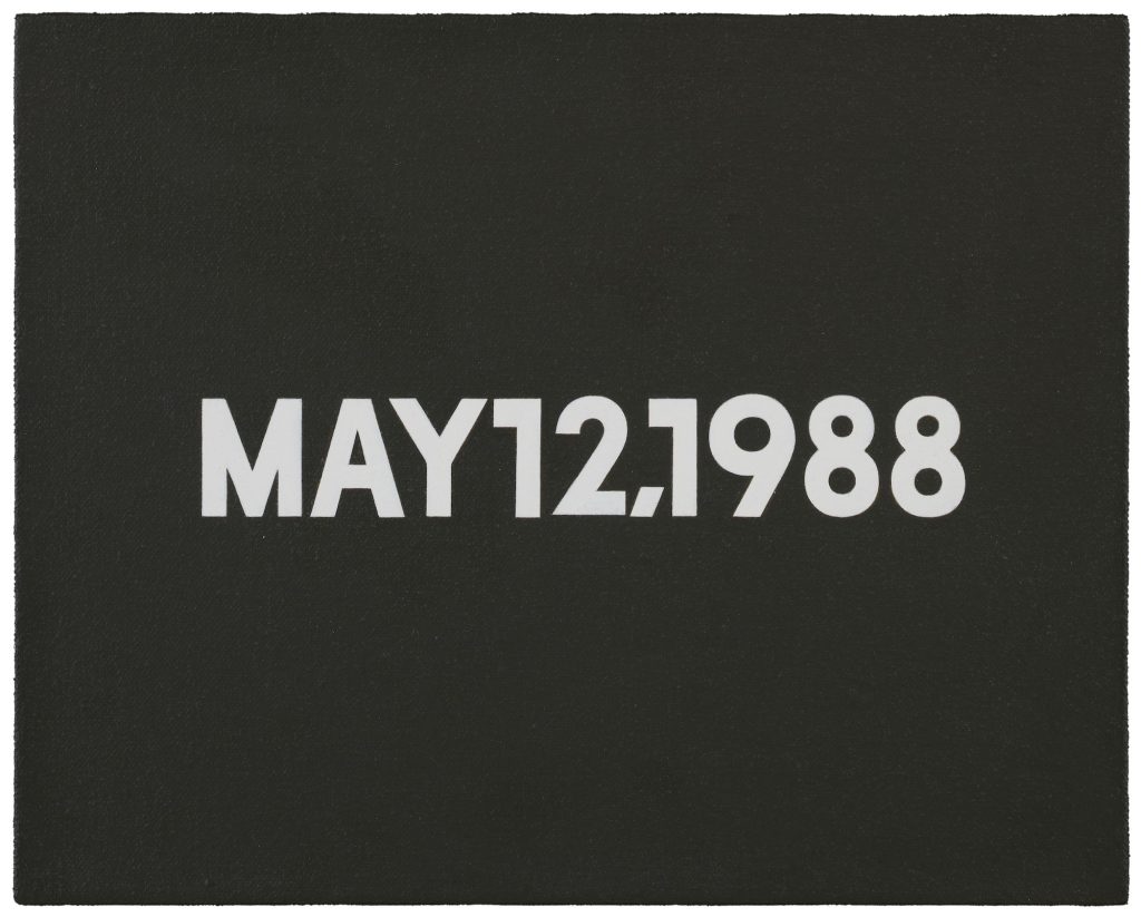 河原温《MAY 12, 1988》 1988年 《Today》(1966〜2013)より ©One Million Years Foundation