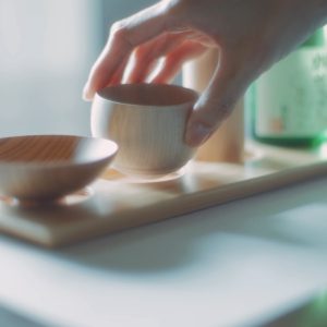 山中塗の無垢の酒器