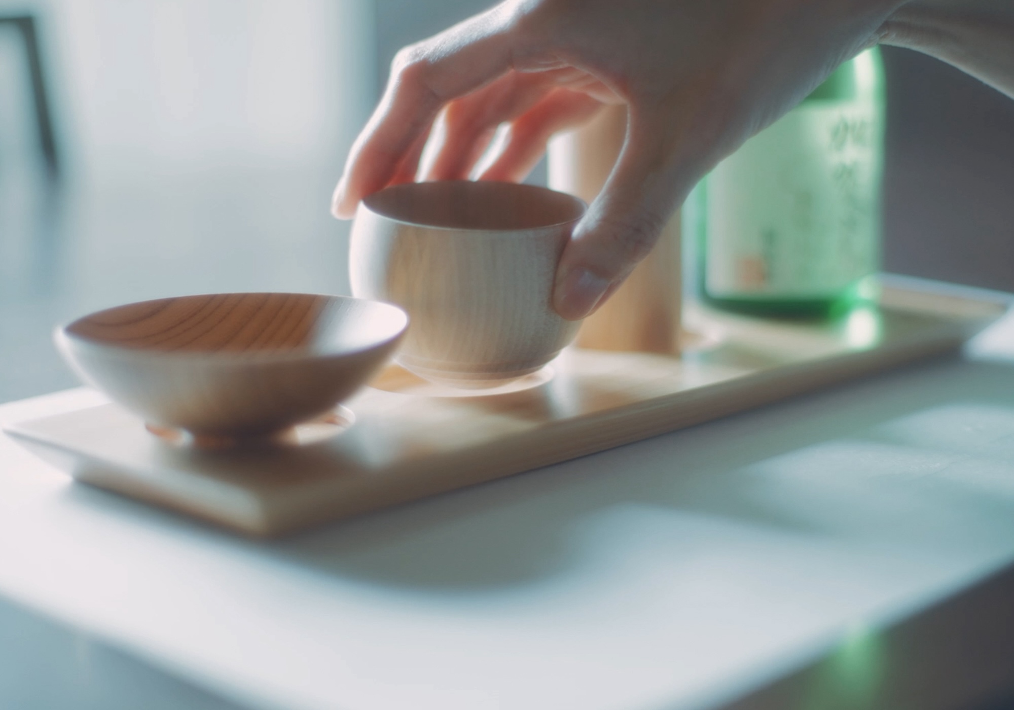 山中塗の無垢の酒器