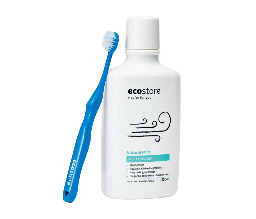 ECOSTORE mouthwash  & toothbrush