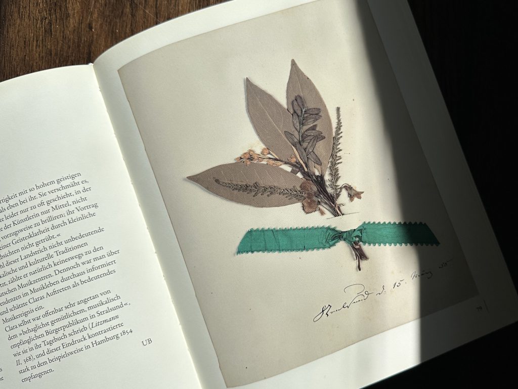 『BLUMENBUCH FÜR ROBERT 1854-1856』より。 | 『BLUMENBUCH FÜR ROBERT 1854-1856』より。右のページをめくると……（次の写真に続く） 。